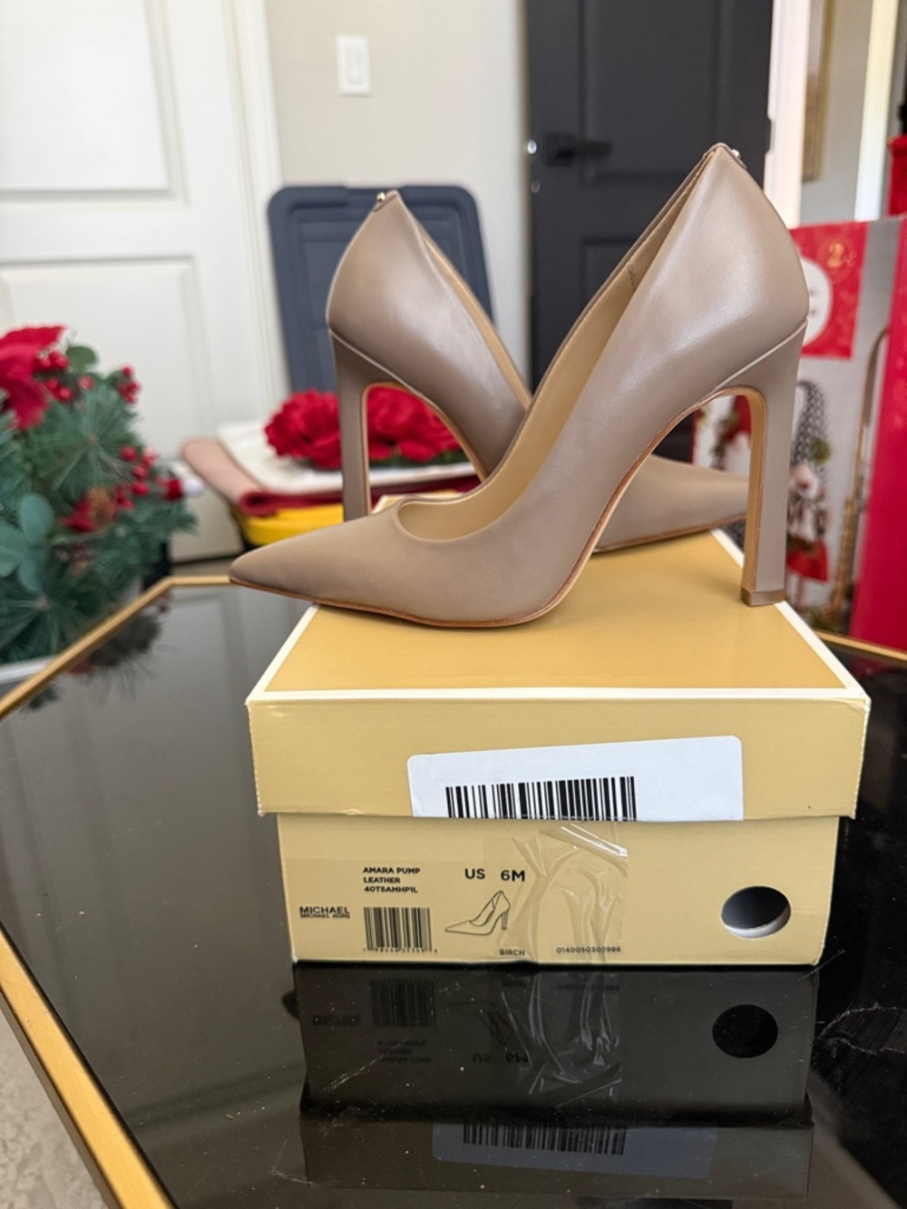 Michael Kors Beige Pointed-Toe Stiletto Pumps